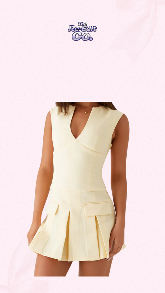 Yellow Suiting Dress