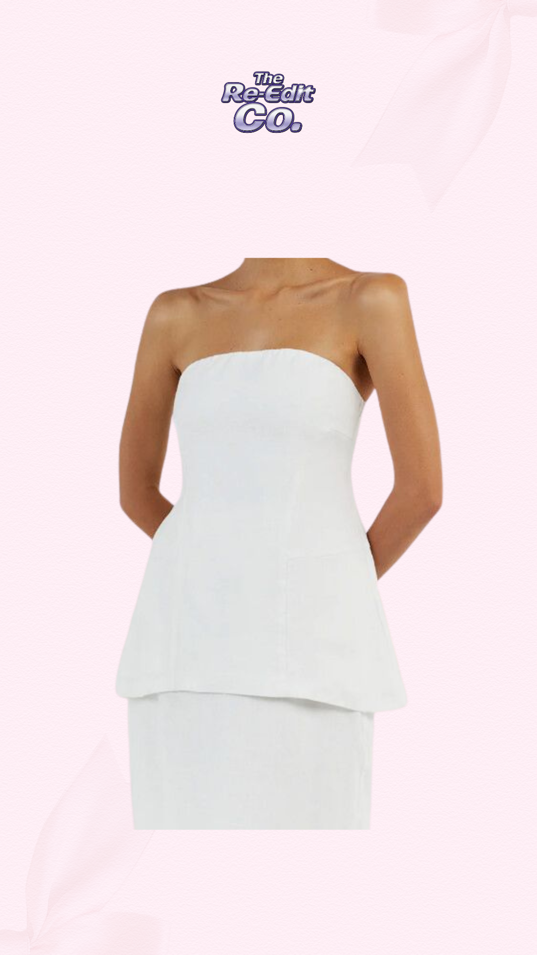 DIISH Linen Strapless Top